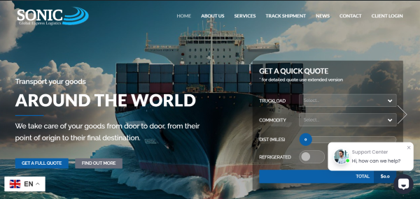 Courier Website With Wordpress